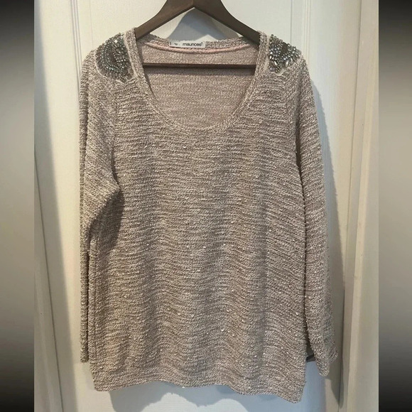 Maurice’s Confetti‎ Top With Embellished Shoulders - Picture 1 of 5